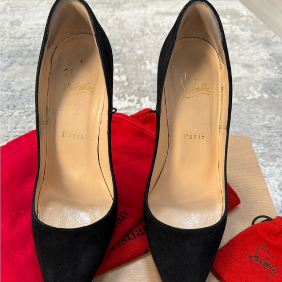 Christian Louboutin So Kate 120 Pumps Shoes Size 37.5 Black Suede - Picture 4 of 13
